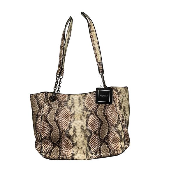 Mondani New York Pacifica Natural Python Snakeskin Women’s Handbag Purse - Picture 1 of 8